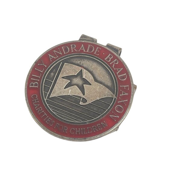 Billy Andrade Brad Faxon Silver Moneey Clip With Red Enamel Charity Design - Picture 2 of 7